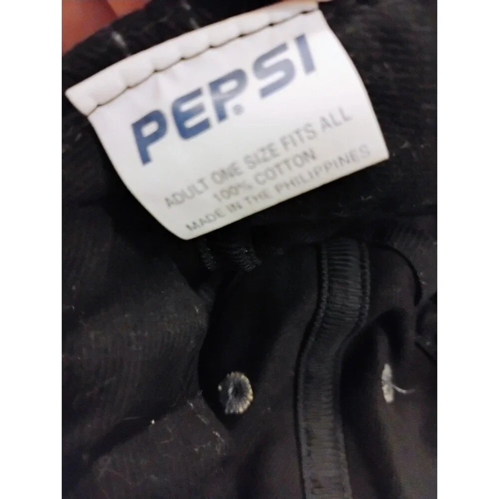 NWT Vtg 1997 Pepsi Generation Next Hat Black Contrast Stitch Promo Strapback Cap